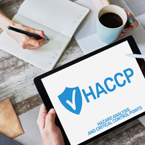 HACCP - Hazard Analysis and Critical Control Point. Standard and certification, quality control management rules for food industry.